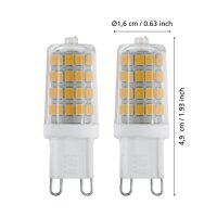 Eglo 110155 LED G9 2-fach Leuchtmittel 2x3W Ø16mm...