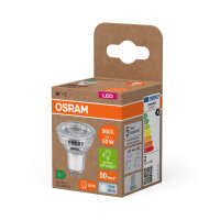 OSRAM LED Spot, Strahler LAMPS höchste Energieeffizienzklasse A REFLECTOR 2W 840 GU10 Neutralweiss 4099854245176