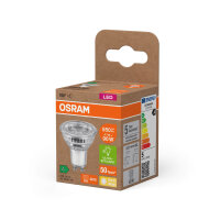 OSRAM LED Spot, Strahler LAMPS höchste Energieeffizienzklasse A REFLECTOR 4.7W 827 GU10 Warmweiss 4099854267840