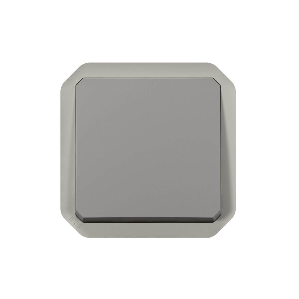 Legrand PLEXO New Einsatz, Feuchtraum Aufputz Kreuzschalter, IP55 grau, 069521L