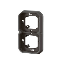 Legrand PLEXO New Feuchtraum Unterputz Tragrahmen Tragring, 2-fach, horizontal und vertikal anthrazit 069607L
