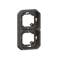 Legrand PLEXO New Feuchtraum Unterputz Tragrahmen Tragring, 2-fach, horizontal und vertikal anthrazit 069607L