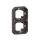 Legrand PLEXO New Feuchtraum Unterputz Tragrahmen Tragring, 2-fach, horizontal und vertikal anthrazit 069607L