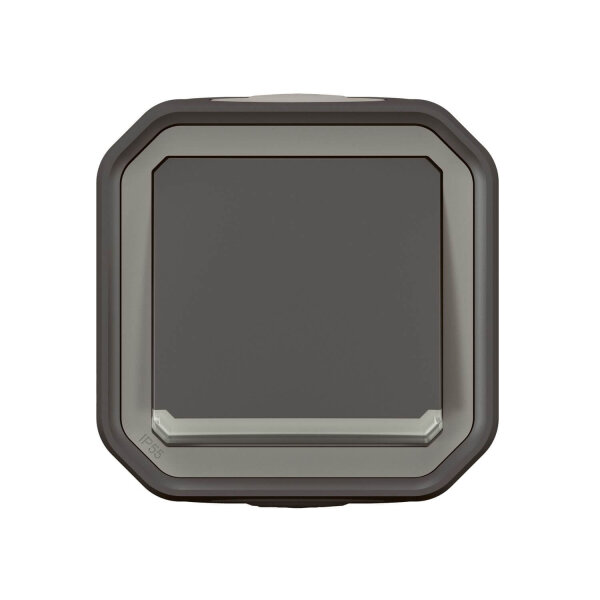 Legrand PLEXO New Feuchtraum Aufputz 1-Fach Wechselschalter mit Kontrollfunktion, integrierte Indikatorleuchte, IP55 anthrazit 069721L