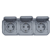 Legrand PLEXO New Feuchtraum Steckdose, 3-fach inklusive...