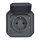 Legrand PLEXO New Feuchtraum Aufputz Steckdose inklusive Klappdeckel, Berührungsschutz, Steckklemmen, 16 Ampere IP44 anthrazit 069799L