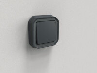 Legrand PLEXO New Abdeckung für Feuchtraum Aufputz 1-Fach Wechselschalter, IP55 anthrazit 069881L
