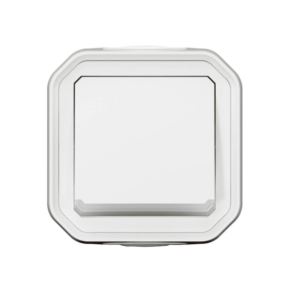 Legrand PLEXO New Feuchtraum-Aufputz-Taster mit Schließer-Kontakt beleuchtet, integrierte Ortungsleuchte, IP55 IK07, 10A Weiß, 069762L