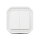 Legrand PLEXO New Feuchtraum-Aufputz-Doppelwechelschalter/Doppelwechseltaster/Wechseltaster + Taster mit Wechselkontakt, umrüstbares 3 in 1 Produkt, IP55 IK07 Weiß, 069755L
