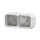 Legrand PLEXO New Feuchtraum Aufputzdose 2-fach, Aufputzgehäuse, 3 Membranen, 1 Kabelzugang, horizontal und vertikal installierbar Weiß, 069690L