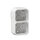 Legrand PLEXO New Feuchtraum Aufputzdose 2-fach, Aufputzgehäuse, 3 Membranen, 1 Kabelzugang, horizontal und vertikal installierbar Weiß, 069690L