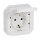 Legrand PLEXO New Aufsatz für Feuchtraum-Steckdose, inklusive Klappdeckel, Berührungsschutz, Installation mit Schraubklemmen, 16A, IP44 IK07 Weiß, 069869L