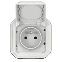 Legrand PLEXO New FRAP Steckdose F/B Std Steckklemmen EB, IP55, IK08, Ultraweiß, 069781L