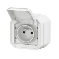 Legrand PLEXO New FRAP Steckdose F/B Std Steckklemmen EB, IP55, IK08, Ultraweiß, 069781L