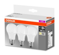 Osram 3er-Pack E27 LED Birne Base A60 9W  (E27, 806Lm,...