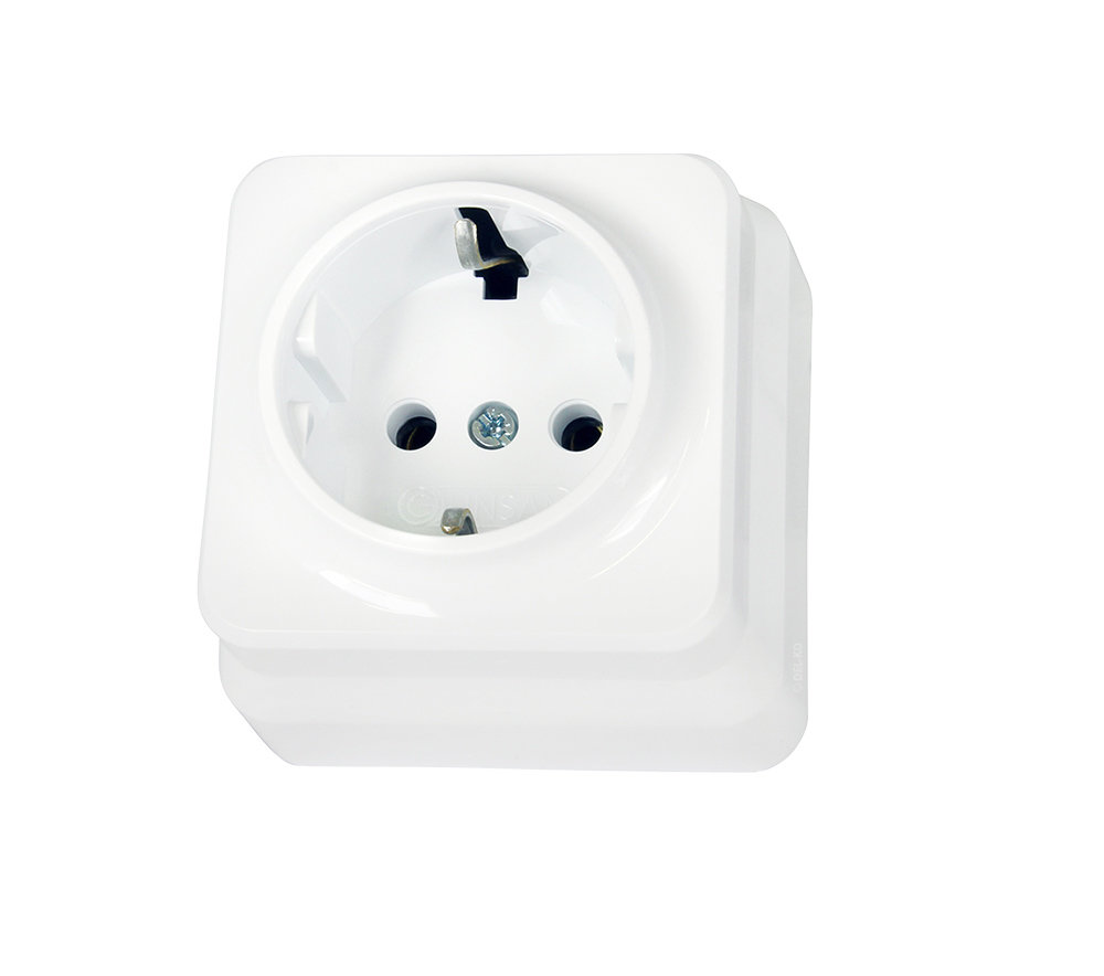 Gunsan Moderna Interruttore Seriali A 2 Moduli Da Incasso - Colore Bianco, 250V 10A, Piastra E Inserti, Sistema A Morsetti Senza Viti
