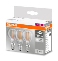 Osram Base E14 3er Set LED Birne Filament 4W 470Lm...