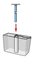 WC-WasserStop für Spülkästen mit seitlicher Spültaste (2-teilig)