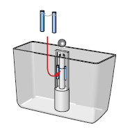 WC-WasserStop für Spülkästen mit mittigem...