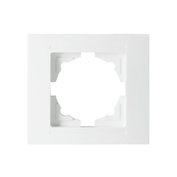 Gunsan Moderna 1-fach Rahmen für 1 Steckdose Schalter Dimmer Weiss
