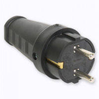 Gunsan Valta Stecker Schutzkontakt Gummi