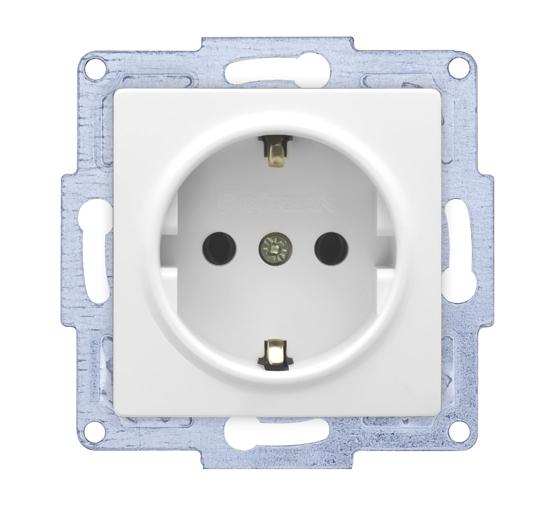 Presa Dati Incasso Gunsan Visage - 1 Ingresso, Colore Bianco, 82x82x42,6 Mm, Serie Visage