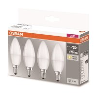 Osram 4er-Pack E14 LED Kerze Base 5,7W 470Lm Warmweiss