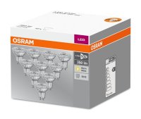 Osram 10er-Pack GU10 LED Birne Base 4,3W 350Lm Glas...