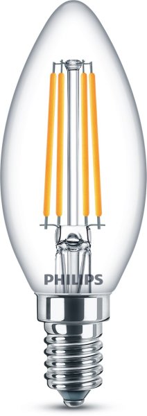 Philips LED COOL WHITE Classic 6.5W Filament Kerze neutralweiss E14 8718699762216