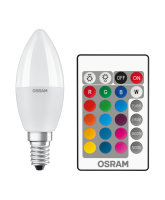 OSRAM RGBW + Fernbedienung E14 LED Kerze 5,5W B40 Dimmbar...