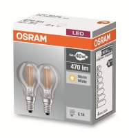 Osram E14 LED Lampe Base Filament 4W 470Lm warmweiss...