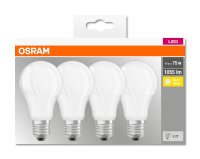 4er-Pack Osram LED Lampe BASE E27 11W warmweiss wie 75W