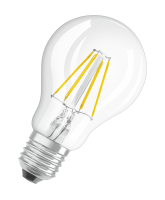 Osram LED Lampe Retrofit Classic A CL 4.5W warmweiss E27...