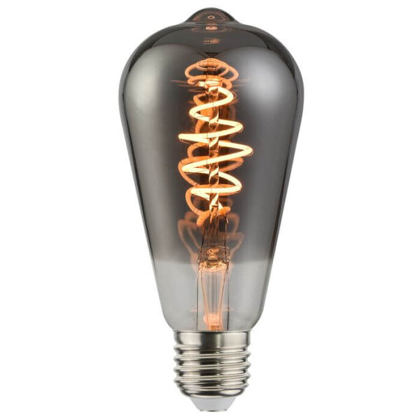 Nordlux LED Lampe Filament Deco Spiral E27 dimmbar 5W 1800K extra-warmweiss Rauchglas 2080072747