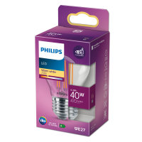 Philips E27 LED Tropfen 4W 470Lm warmweiss klar...