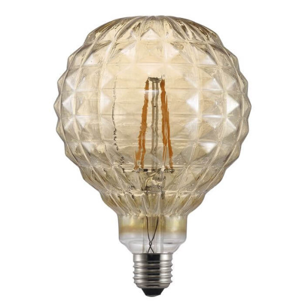 Nordlux Avra Eckig LED Lampe E27 2W 2200K extra-warmweiss Bernstein A