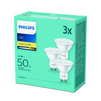 3er-Set Philips GU10 LED Strahler 4.7W warmweiss wie 50W...