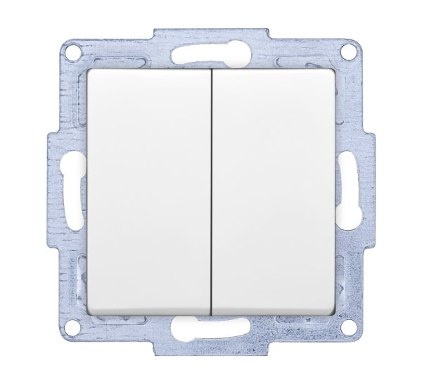 Gunsan VISAGE + MODERNA Modul 2-fach Schalter Serienschalter Weiss