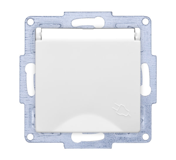 Gunsan VISAGE + MODERNA Modul Steckdose mit Deckel Weiss