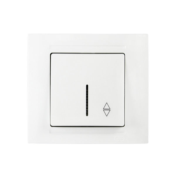 Gunsan Moderna Wechselschalter 2-Wege Schalter mit Beleuchtung Unterputz Weiss