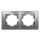 Gunsan Moderna 2-fach Rahmen für 2 Steckdosen Schalter Dimmer Silber