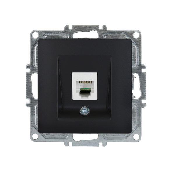 Gunsan Visage Telefon Steckdose 1-fach CAT3 Schwarz