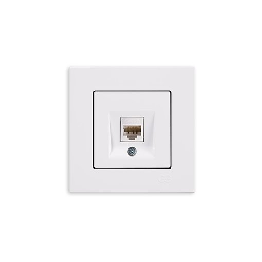 Gunsan Eqona Datenbuchse RJ45 CAT6 Internet Netzwerk Weiss