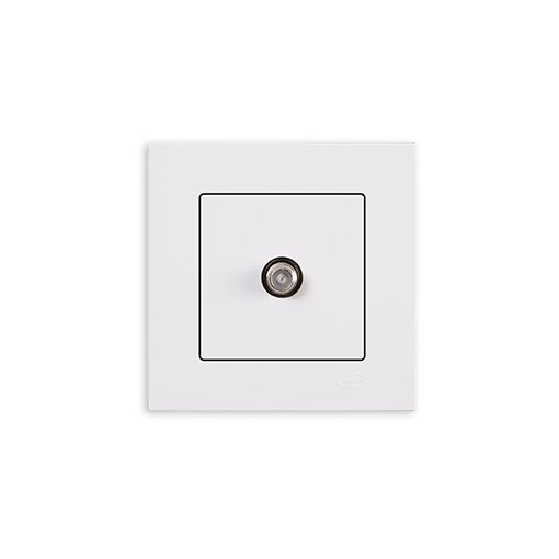 Gunsan Eqona Sat TV Steckdose mit F Stecker Unterputz Weiss