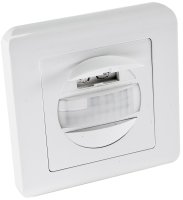 Unterputz PIR-Bewegungsmelder 160° Pro LED geeignet, 2-Draht Technik, weiß
