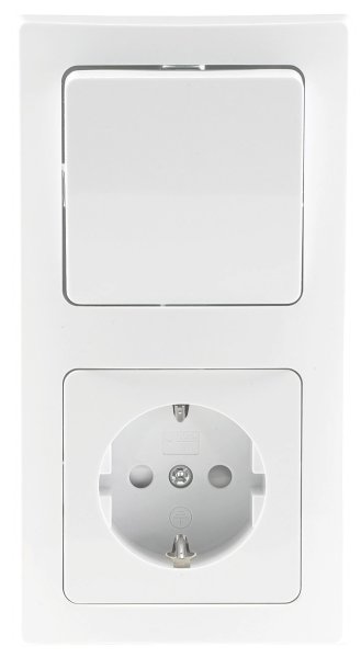 DELPHI Doppia Presa Schuko Da Incasso Argento - 250V/16A - Montaggio Universale 55mm