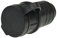 Schutzkontakt-Gummikupplung für Außen Schutzkappe, 250V/16A, IP44