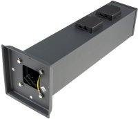 Steckdosensäule 4-fach, IP44, Anthrazit 250V~/ 16A, 13x13x40cm