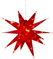 Großer 3D Weihnachtsstern rot, 56cm 72...