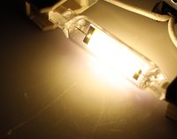LED Strahler R7s "Glas RS78" 360°, 480lm, 78mm, 2900k / warmweiß